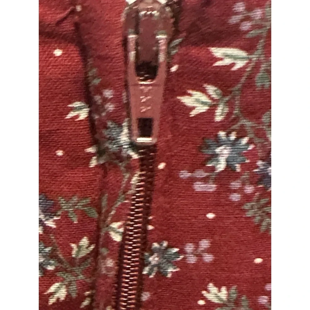 Vintage 1970s GUNNE SAX  Girls Velvet Lace Up Bodice Calico Prairie Midi Dress